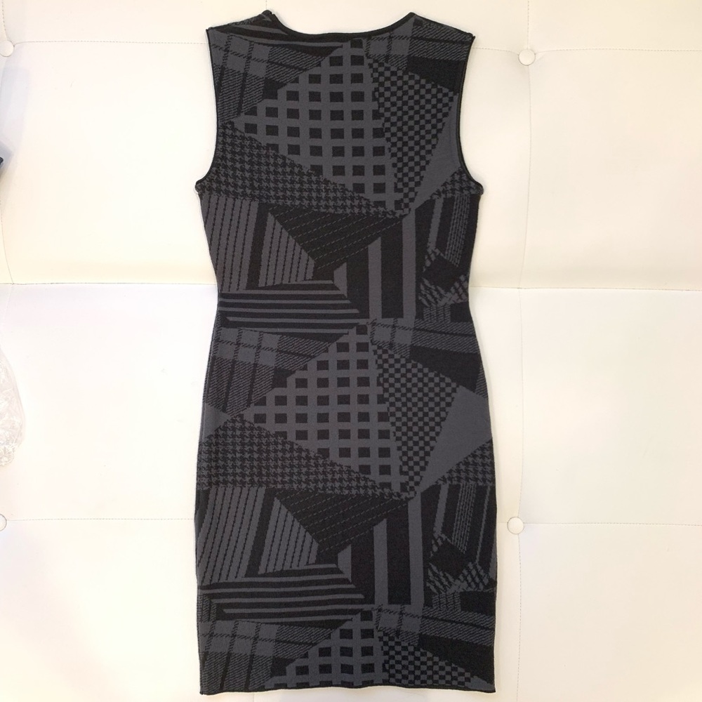 ALEXANDER McQUEEN Gray Combo Wool Dress Sz S - Picture 4 of 4